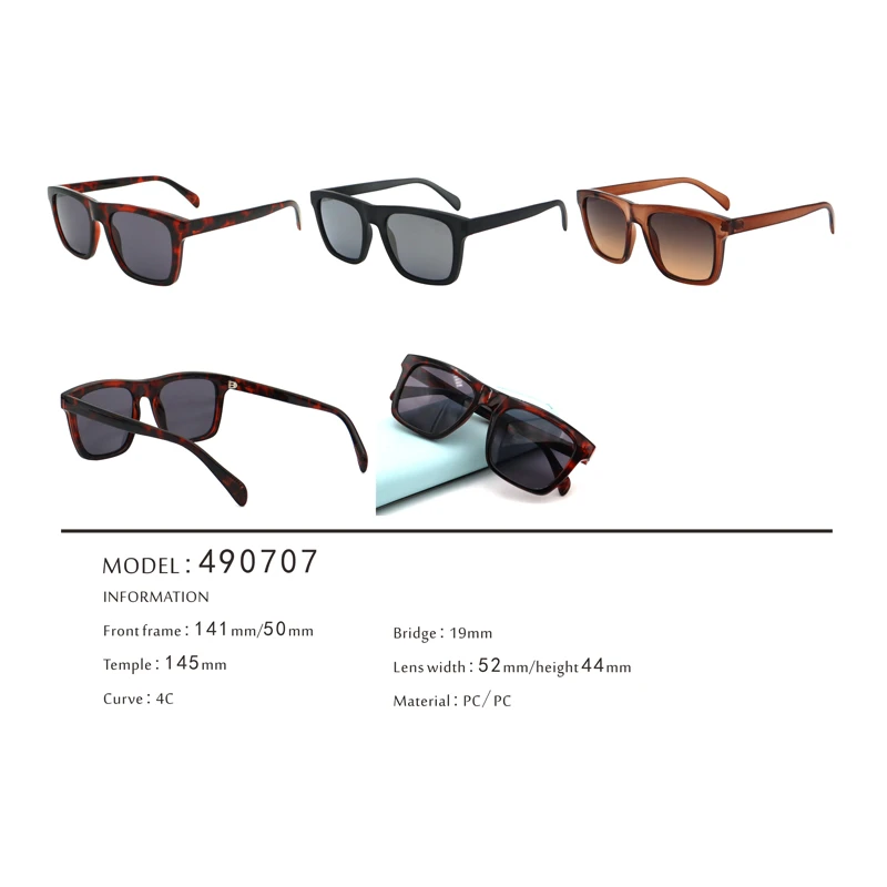 Classic Trendy Square Wayfarer Sunglasses for Men Women 490707 3